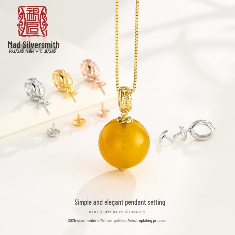 Retro S925 Sterling Silver Pendant Buckle for DIY Pearl, Jade, and Bead Setting платиновый
Retro S925 Sterling Silver Pendant Buckle for DIY Pearl, Jade, and Bead Setting платиновый