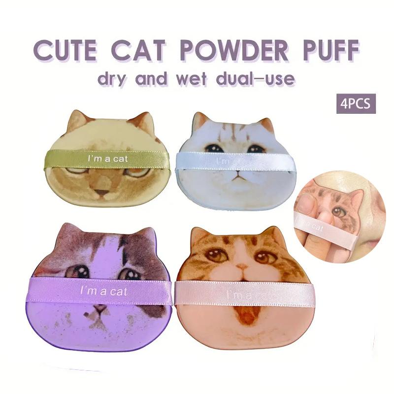 4pcs Cat Air Cushion Powder Puff Dry and Wet Dual-use Cartoon Cat Cosmetic Powder Puff Soft Air Cushion Foundation Cream Sponge
4pcs Cat Air Cushion Powder Puff Dry and Wet Dual-use Cartoon Cat Cosmetic Powder Puff Soft Air Cushion Foundation Cream Sponge