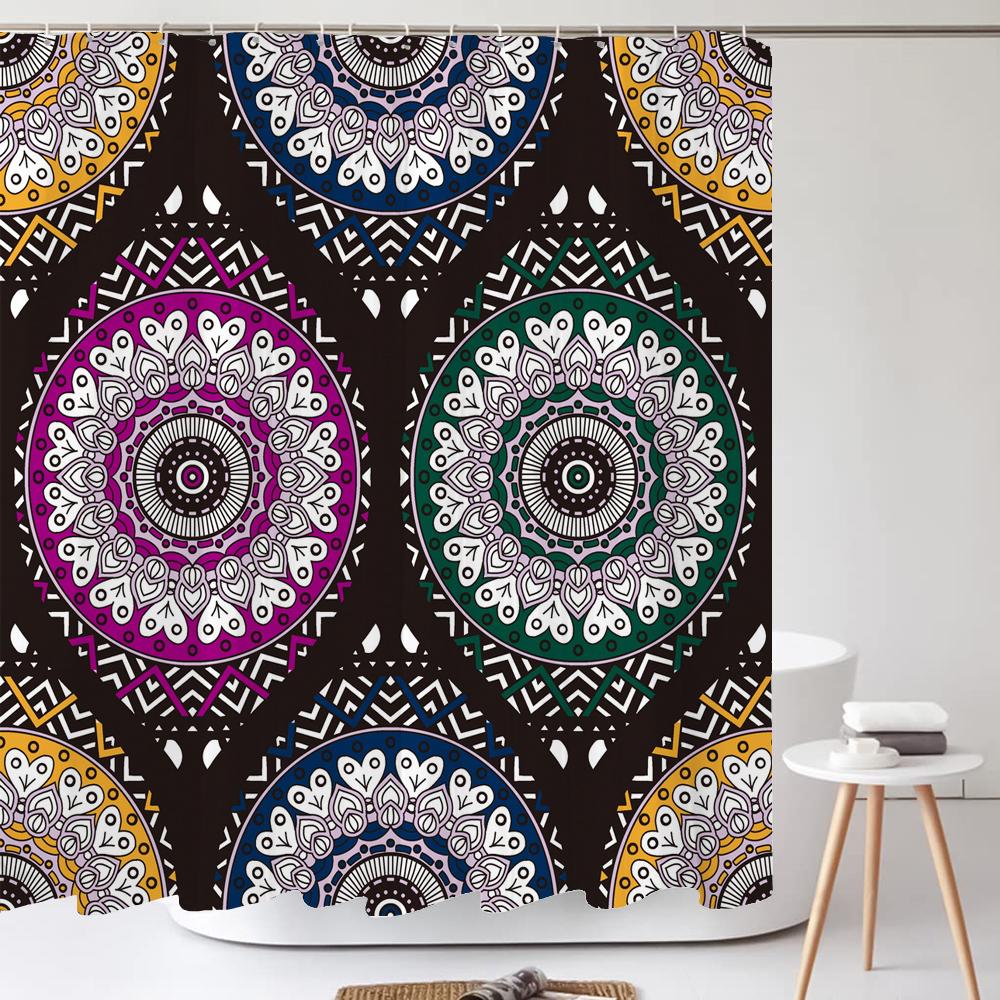 Bathroom Art Bohemian Style Shower Curtain Medieval Minimalist Art Boho Polyester Fabric Bath Curtain 180X180Cm With 12 Hooks W60H190(CM)-1 Pcs
Bathroom Art Bohemian Style Shower Curtain Medieval Minimalist Art Boho Polyester Fabric Bath Curtain 180X180Cm With 12 Hooks W60H190(CM)-1 Pcs