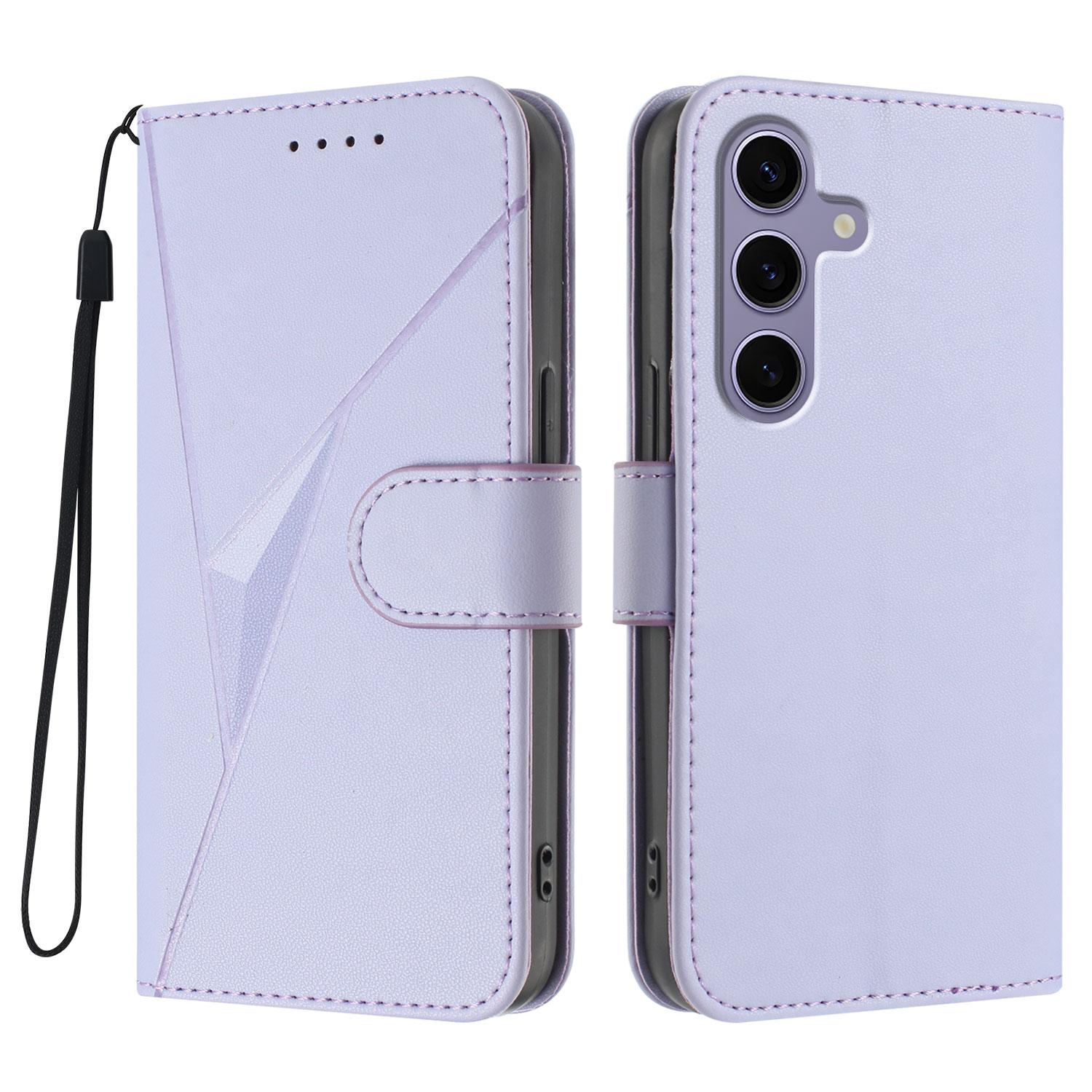 For Samsung Galaxy S24/Galaxy S25 Case Triangle Imprint Leather Phone Cover with Lanyard Light Purple
For Samsung Galaxy S24/Galaxy S25 Case Triangle Imprint Leather Phone Cover with Lanyard Light Purple