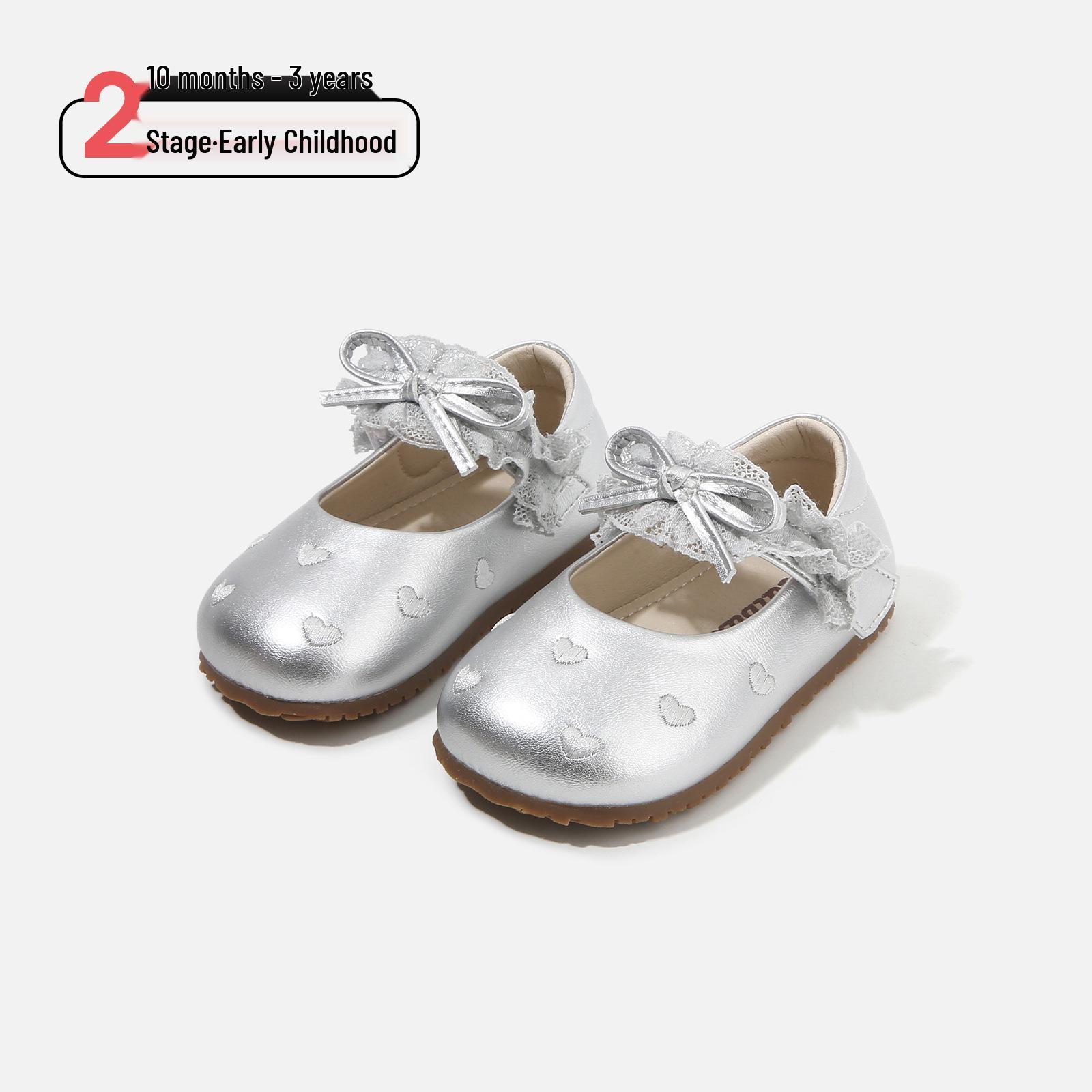 Spring 2026 Lace Trim Baby Pre-Walking Shoes: Soft Leather, Non-Slip Sole for Girls Size 20 / Inner Length 14.5cm срібний
Spring 2026 Lace Trim Baby Pre-Walking Shoes: Soft Leather, Non-Slip Sole for Girls Size 20 / Inner Length 14.5cm срібний