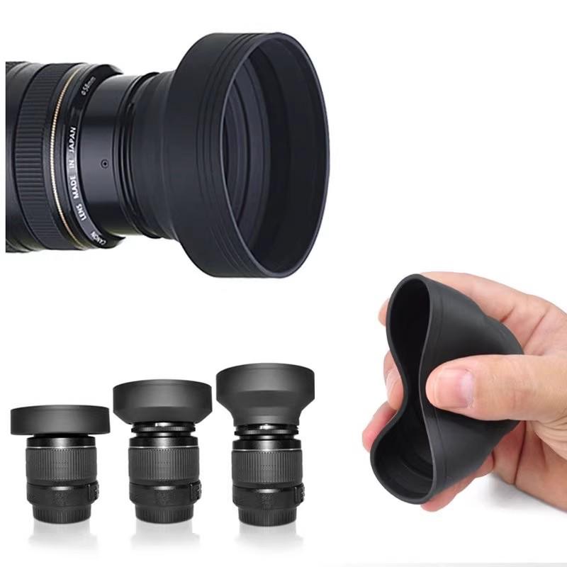 Foldable Rubber Lens Hood for DSLR Cameras (58/62/67/72/77mm) 55mm
Foldable Rubber Lens Hood for DSLR Cameras (58/62/67/72/77mm) 55mm