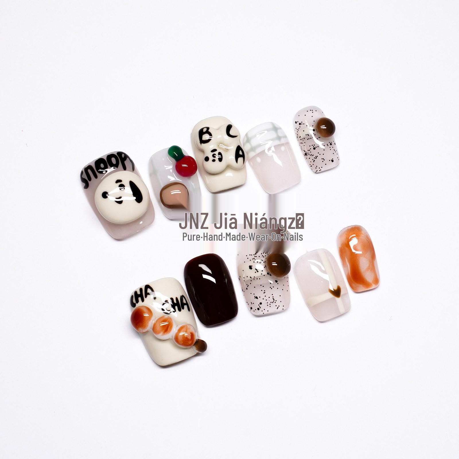 Jia Niangzi Handcrafted Wearable Short Cat Eye 3D Cartoon Cute Gradient Hand-Painted Manicure 10 pieces XS (includes tool kit)
Jia Niangzi Handcrafted Wearable Short Cat Eye 3D Cartoon Cute Gradient Hand-Painted Manicure 10 pieces XS (includes tool kit)
