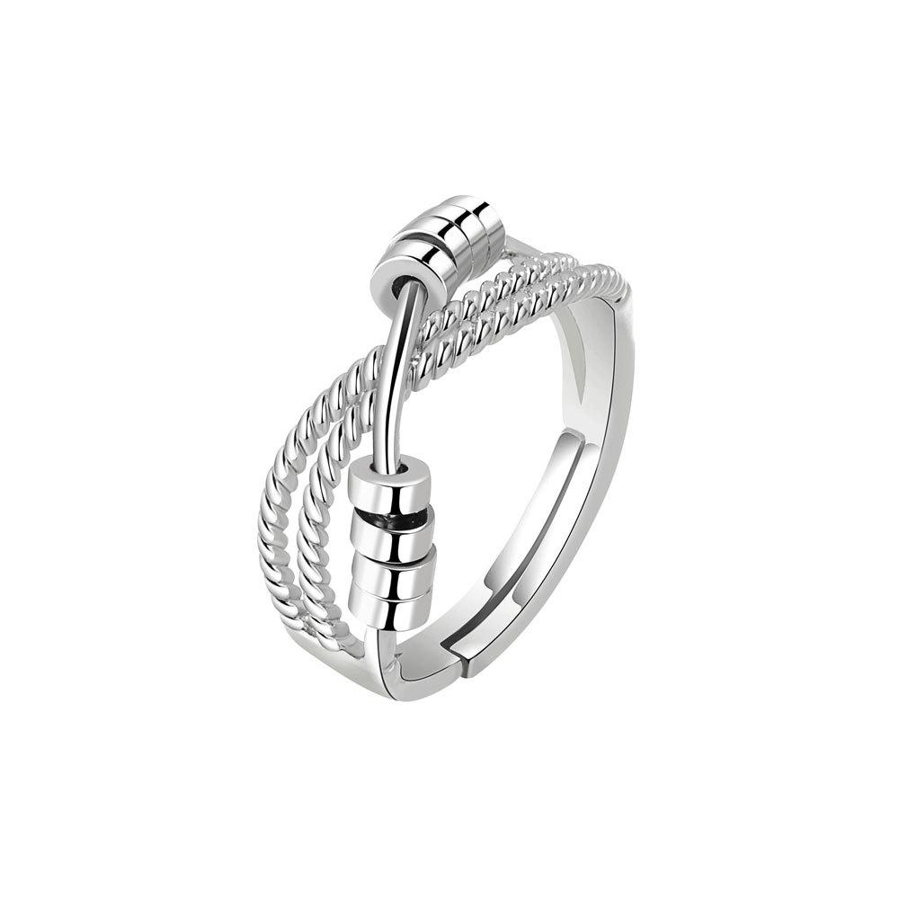 Women s 8-Shaped Infinite Rotating Beads Knuckle Ring Anxiety Relief Spinning Fidget Spinner Ring for Stress Relief resizable
Women s 8-Shaped Infinite Rotating Beads Knuckle Ring Anxiety Relief Spinning Fidget Spinner Ring for Stress Relief resizable