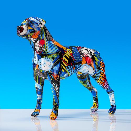 Simple Creative Painted Graffiti Color ROTTWEILER Statue Decorations Home Entrance Wine Cabinet Office Pet Decor Resin Crafts
Simple Creative Painted Graffiti Color ROTTWEILER Statue Decorations Home Entrance Wine Cabinet Office Pet Decor Resin Crafts