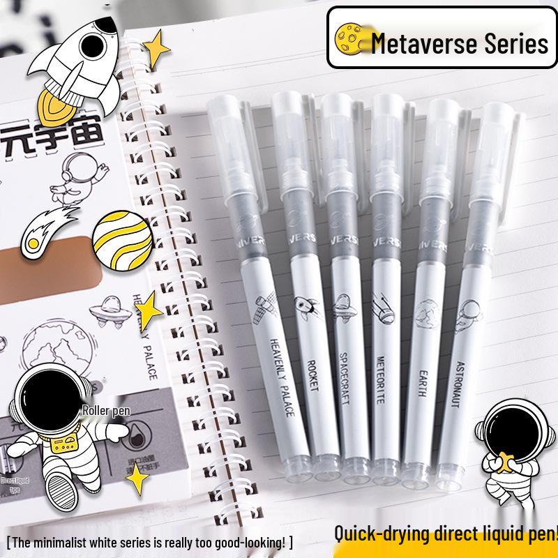 Metaverse Quick-Dry Rollerball Pen - Student Practice Cartoon Pen, Carbon Black, Pull-Off Cap Black 0.5mm
Metaverse Quick-Dry Rollerball Pen - Student Practice Cartoon Pen, Carbon Black, Pull-Off Cap Black 0.5mm