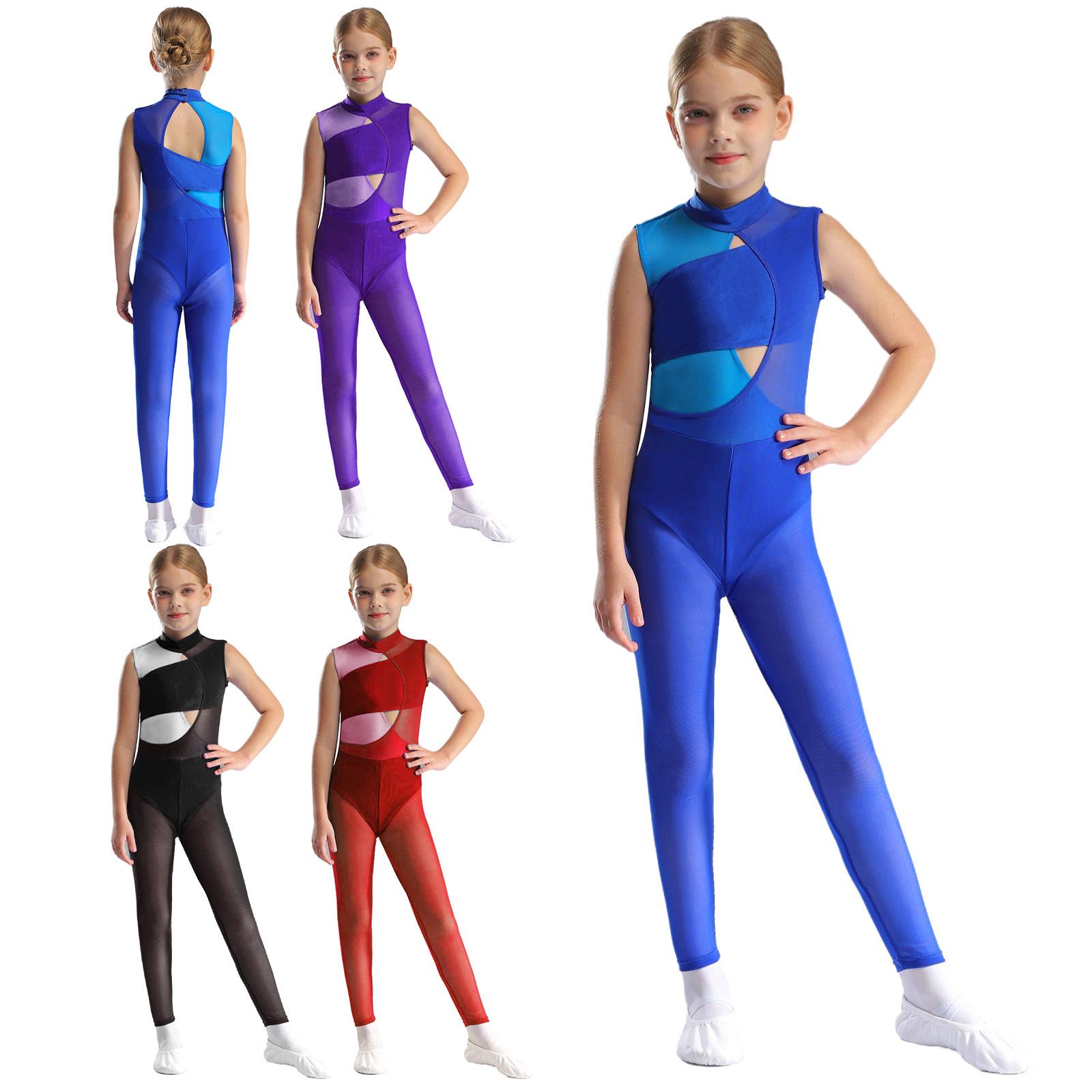 Kids Girls Color Block Jumpsuit Sheer Mesh Mock Neck Sleeveless Cutout Bodysuit for Ballet Dance Gymnastics Acrobatics Workout 5-6 Years
Kids Girls Color Block Jumpsuit Sheer Mesh Mock Neck Sleeveless Cutout Bodysuit for Ballet Dance Gymnastics Acrobatics Workout 5-6 Years