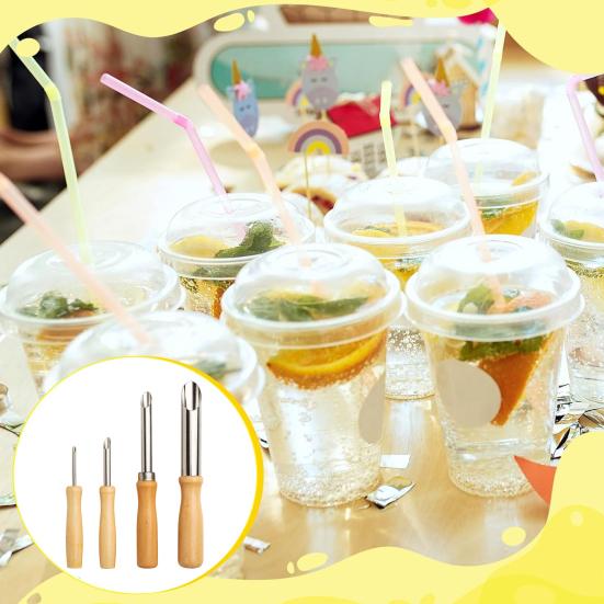 Yousheng 4Pcs Straw Puncher Lemonade Cup Lid Hole Puncher for Straw Stainless Steel Straw Hole Puncher Cup Lid Puncture Tool 4pcs
Yousheng 4Pcs Straw Puncher Lemonade Cup Lid Hole Puncher for Straw Stainless Steel Straw Hole Puncher Cup Lid Puncture Tool 4pcs