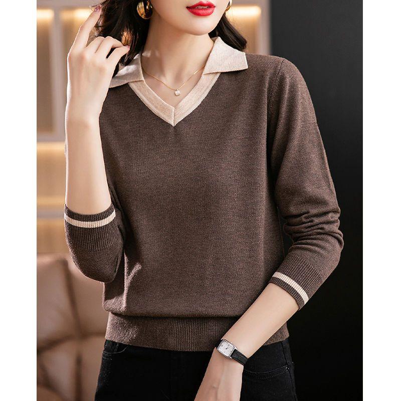 Топ из чистого хлопка, женский, с воротником поло, вязаный, внутренний, для осени и зимы, свитер нового стиля L коричневый
Топ из чистого хлопка, женский, с воротником поло, вязаный, внутренний, для осени и зимы, свитер нового стиля L коричневый