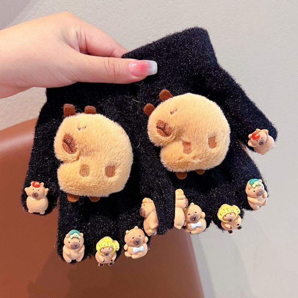 1 pair Capybara Children Glove Plush Cold-proof Gloves Soft Winter Plush Glove Kids White-A
1 pair Capybara Children Glove Plush Cold-proof Gloves Soft Winter Plush Glove Kids White-A