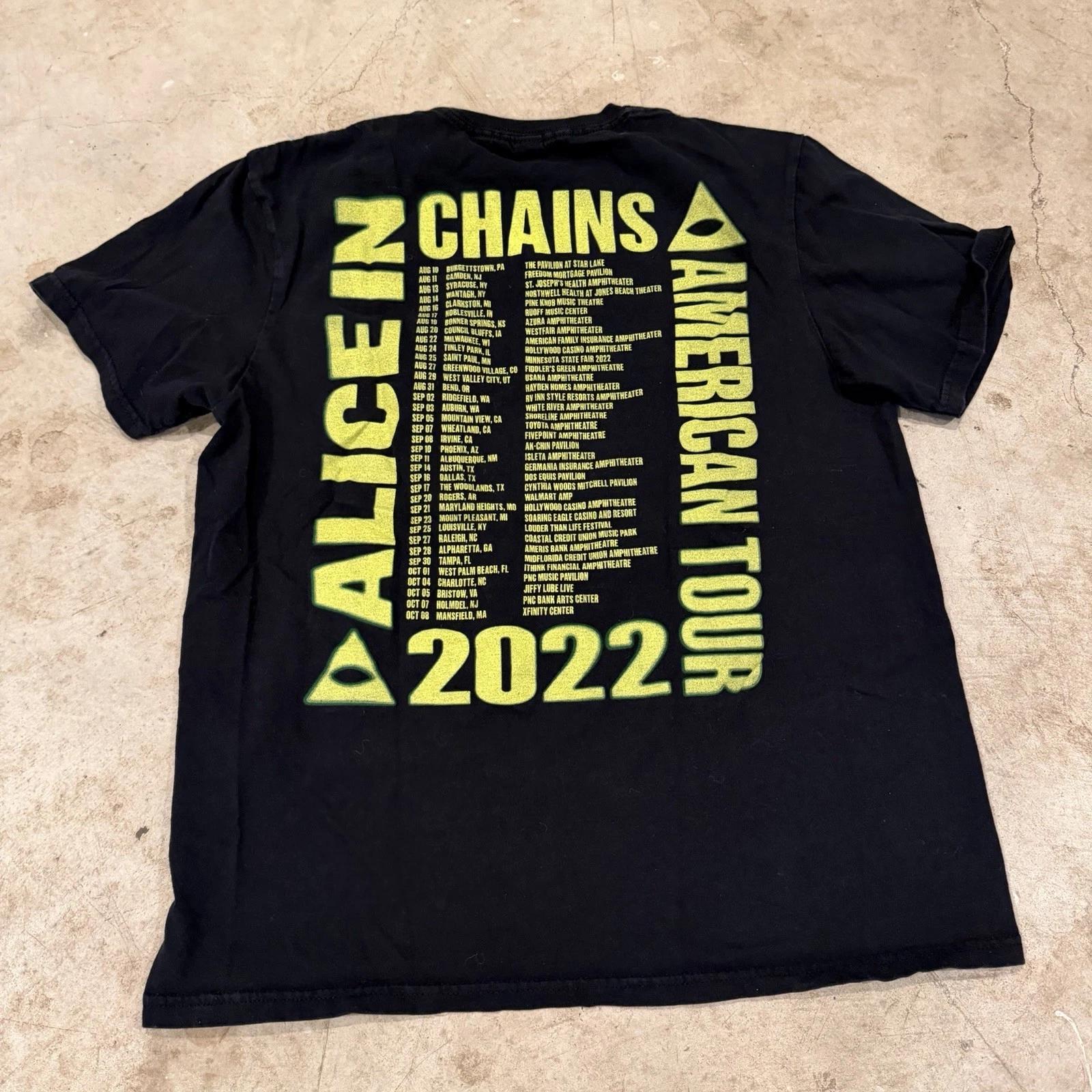 Alice in Chains American Tour 2022 T-T-Shirt Black Size Medium 90s Rock XL
Alice in Chains American Tour 2022 T-T-Shirt Black Size Medium 90s Rock XL