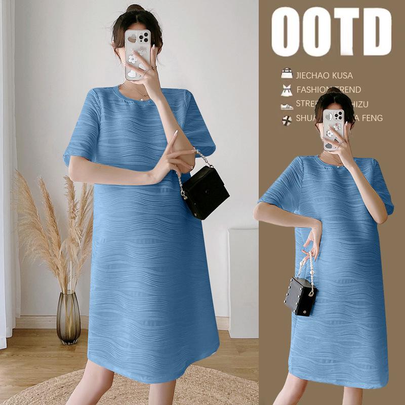 Plus Size Wavy Print Short Sleeve Maternity Dress Medium небесно-голубой
Plus Size Wavy Print Short Sleeve Maternity Dress Medium небесно-голубой
