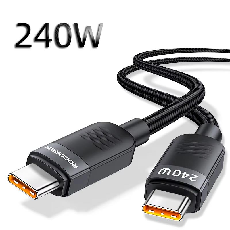 Rocoren 240 Вт Type-C - USBC кабель для передачи данных PD3.1 быстрая зарядка 100 Вт шнур Type C быстрая зарядка для MacBook iPhone 16 Samsung Xiaomi 1m
Rocoren 240 Вт Type-C - USBC кабель для передачи данных PD3.1 быстрая зарядка 100 Вт шнур Type C быстрая зарядка для MacBook iPhone 16 Samsung Xiaomi 1m