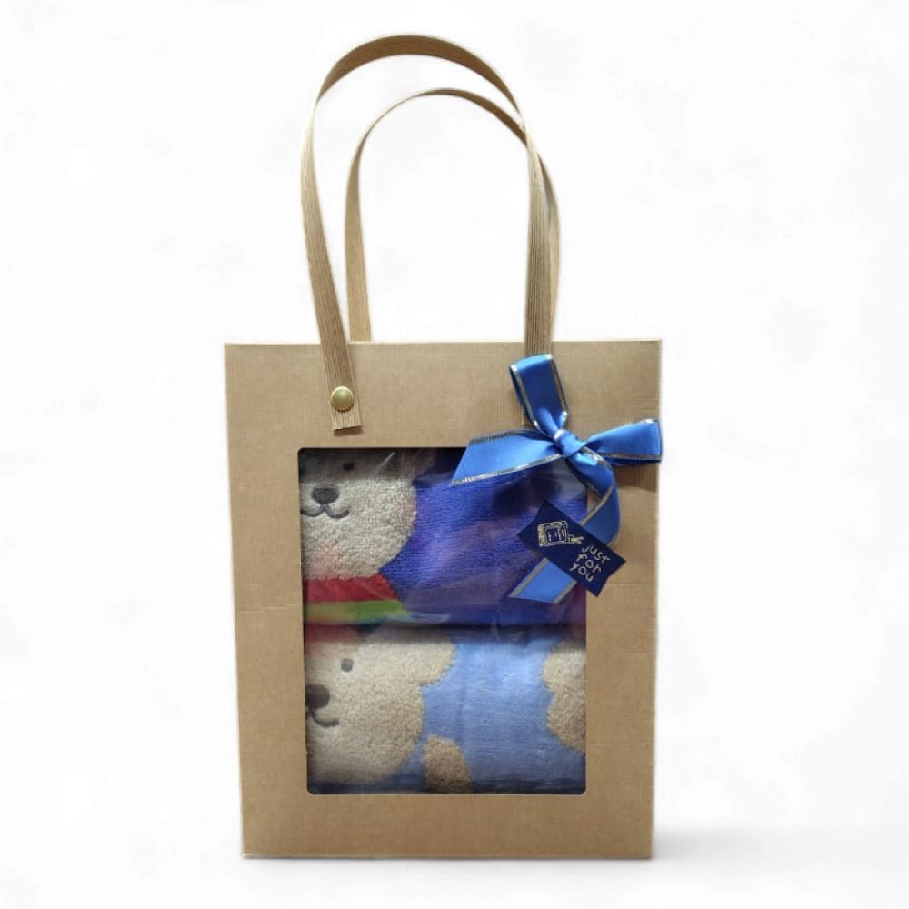 Rainbow Bear Baby Towel Gift Face Towel Set of Gift Box 2, Blue, (Baby Gift, Kindergarten, Enrollment, Birthday)
Rainbow Bear Baby Towel Gift Face Towel Set of Gift Box 2, Blue, (Baby Gift, Kindergarten, Enrollment, Birthday)