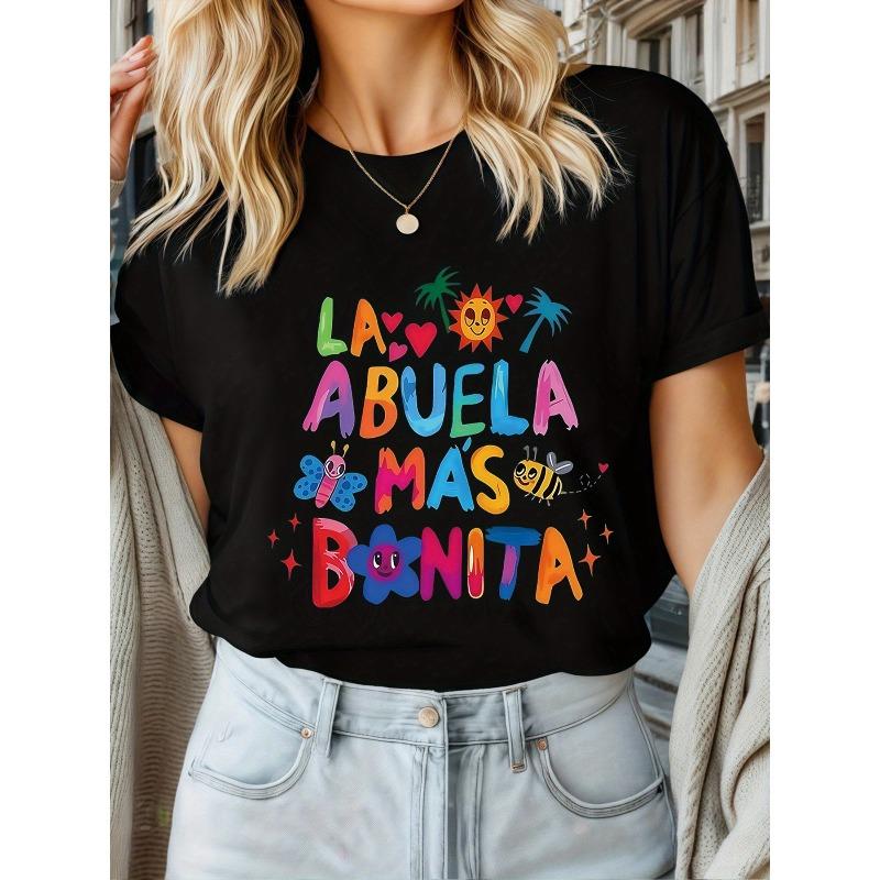Women s Black and White T-shirt Printed with Grandmother, Beautiful, Spanish Colourful and Vibrant Illustration Style Round Neck Trend 4XL чорний
Women s Black and White T-shirt Printed with Grandmother, Beautiful, Spanish Colourful and Vibrant Illustration Style Round Neck Trend 4XL чорний