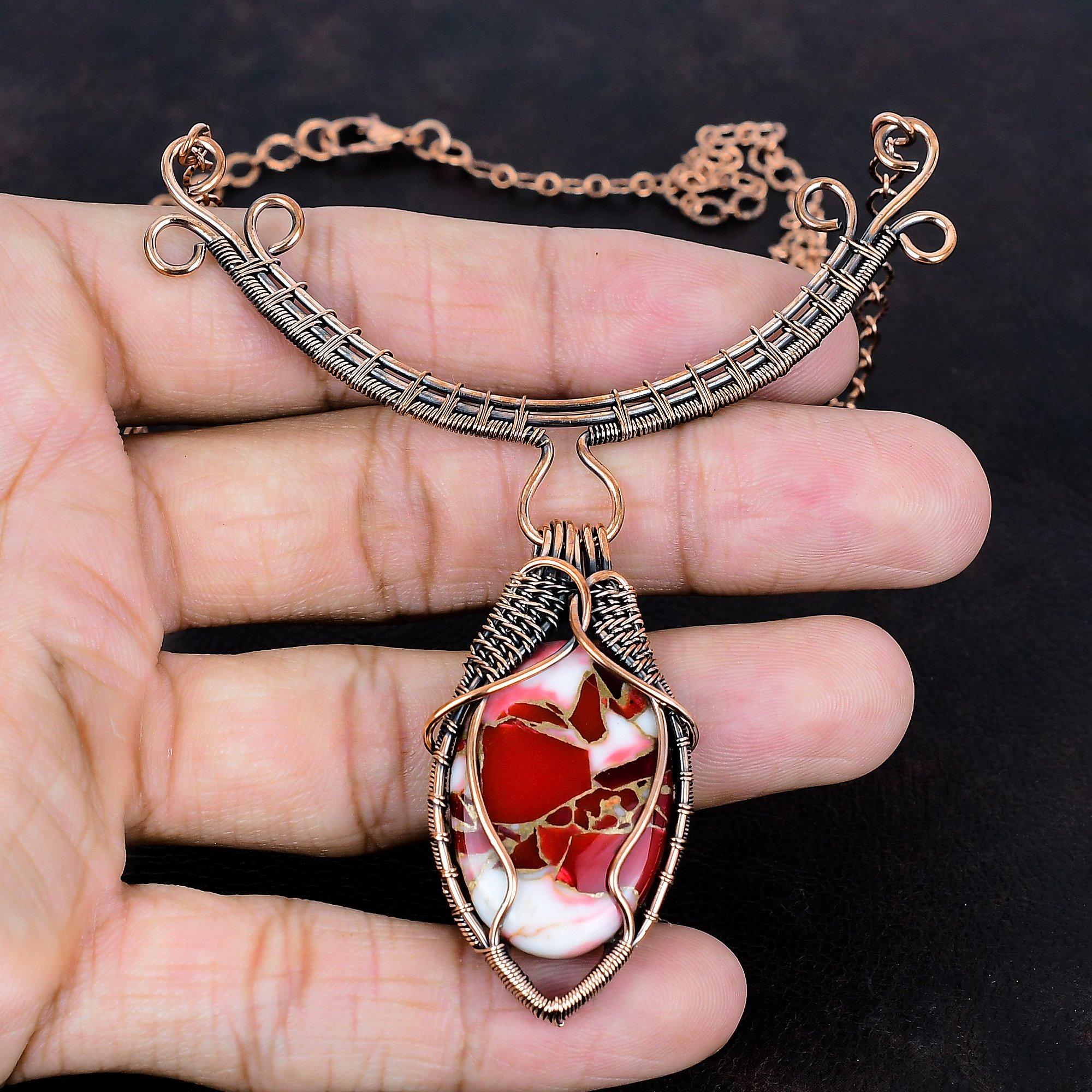 Kingman red mohave copper turquoise necklace copper wire wrapped gemstone jewelry adjustable chain necklace handmade jewelry gifts for wife Adjustable
Kingman red mohave copper turquoise necklace copper wire wrapped gemstone jewelry adjustable chain necklace handmade jewelry gifts for wife Adjustable