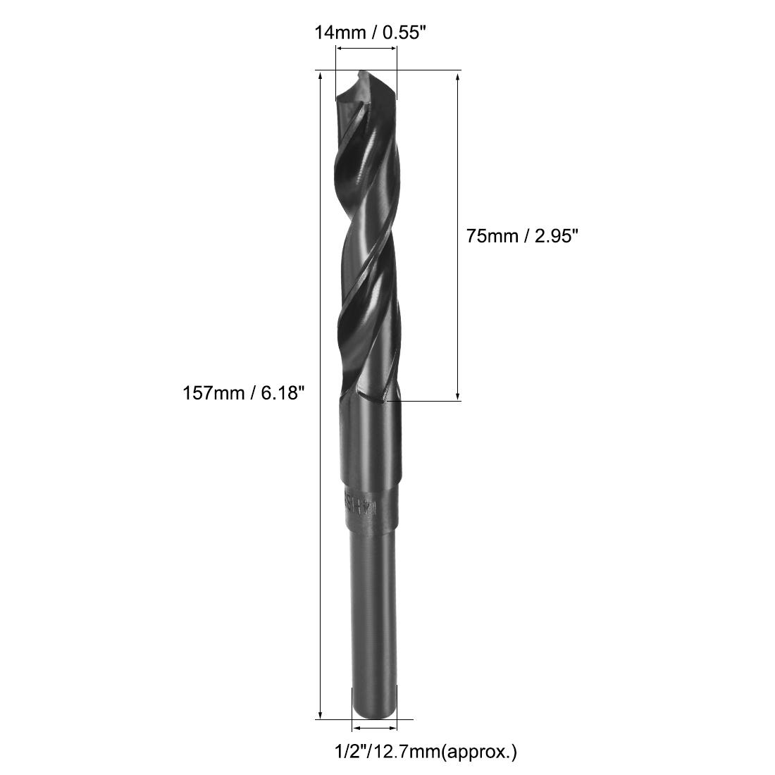 1pcs 14-29mm Reduced Shank Drill Bit HSS 9341 Black Oxide Twist Drill Bit with 1/2 Inch Straight Shank
1pcs 14-29mm Reduced Shank Drill Bit HSS 9341 Black Oxide Twist Drill Bit with 1/2 Inch Straight Shank