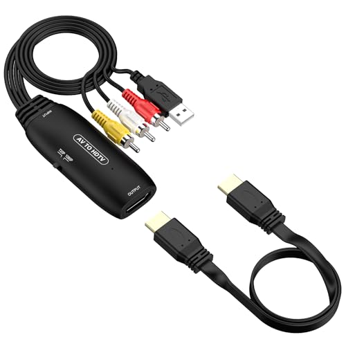 Преобразователь RCA в HDMI Композитный AV-кабель Преобразователь HDMI 3-контактный разъем RCA Преобразователь HDMI-кабель Переключение 1080P/720P
Преобразователь RCA в HDMI Композитный AV-кабель Преобразователь HDMI 3-контактный разъем RCA Преобразователь HDMI-кабель Переключение 1080P/720P
