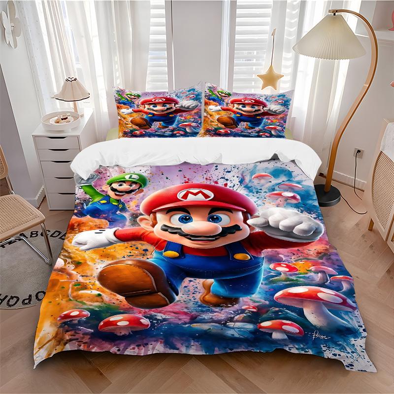 3pc Mario Mushroom Bedding Set Guest Room Bedroom Decor Christmas Halloween Decor Birthday and Holiday Gifts- All Seasons 3pcs Quilt 069 135x200cm
3pc Mario Mushroom Bedding Set Guest Room Bedroom Decor Christmas Halloween Decor Birthday and Holiday Gifts- All Seasons 3pcs Quilt 069 135x200cm