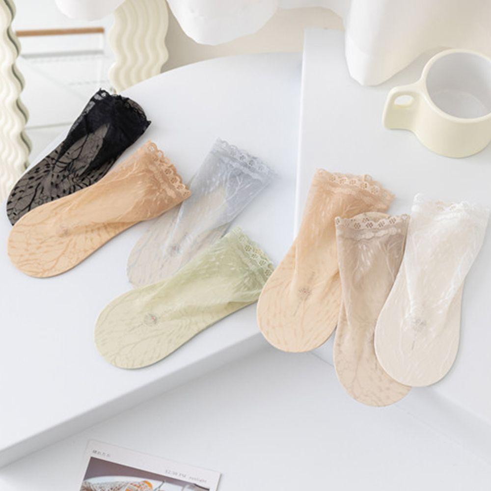 Design Leaves Print Korean Style Transparent Socks Women Socks Lace Socks Elastic Ankle Socks
Design Leaves Print Korean Style Transparent Socks Women Socks Lace Socks Elastic Ankle Socks