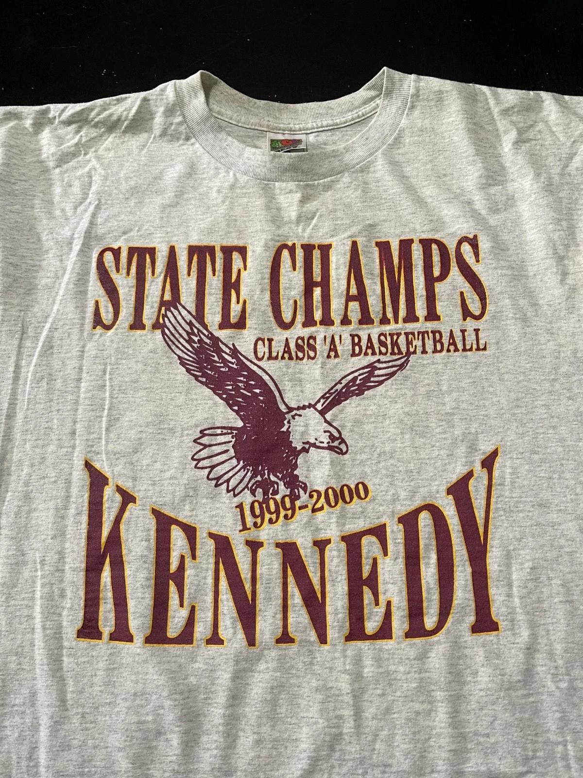 VTG 90s Kennedy 3-Peat PA Basketball State Champs T-Shirt, Gray, Size: XL L
VTG 90s Kennedy 3-Peat PA Basketball State Champs T-Shirt, Gray, Size: XL L