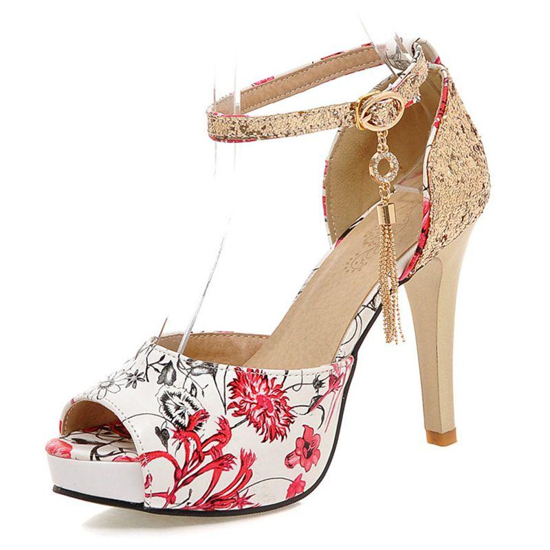 Female Sexy Sandals Peep Toe Stiletto 11cm Platform 2.5cm Buckle Strap Flower Shiny Metal Deocr 46 47 48 Mixed Color 39 червоний
Female Sexy Sandals Peep Toe Stiletto 11cm Platform 2.5cm Buckle Strap Flower Shiny Metal Deocr 46 47 48 Mixed Color 39 червоний
