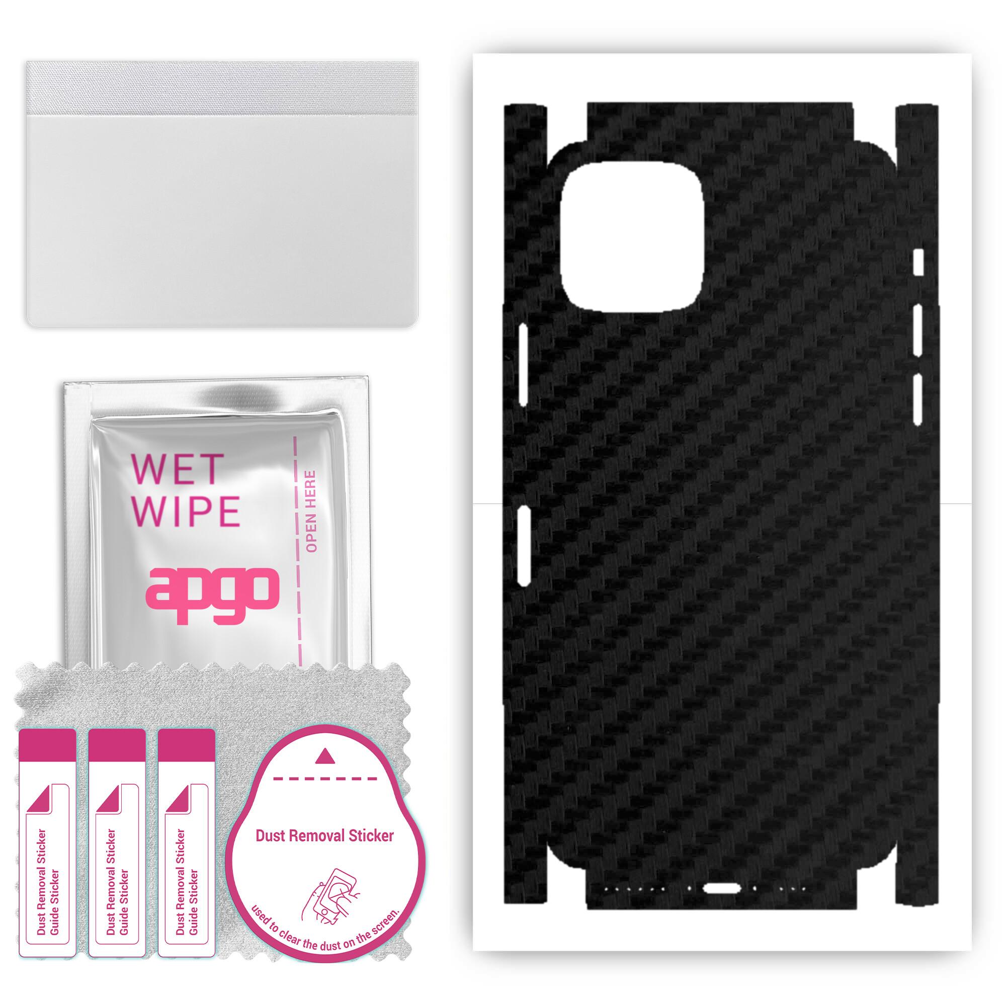 Apgo Protective Skin Sticker for the back+sides compatible with Apple iPhone 11 Pro, Full Wrap Film, Foil, Vinyl - Pattern Carbon Black
Apgo Protective Skin Sticker for the back+sides compatible with Apple iPhone 11 Pro, Full Wrap Film, Foil, Vinyl - Pattern Carbon Black