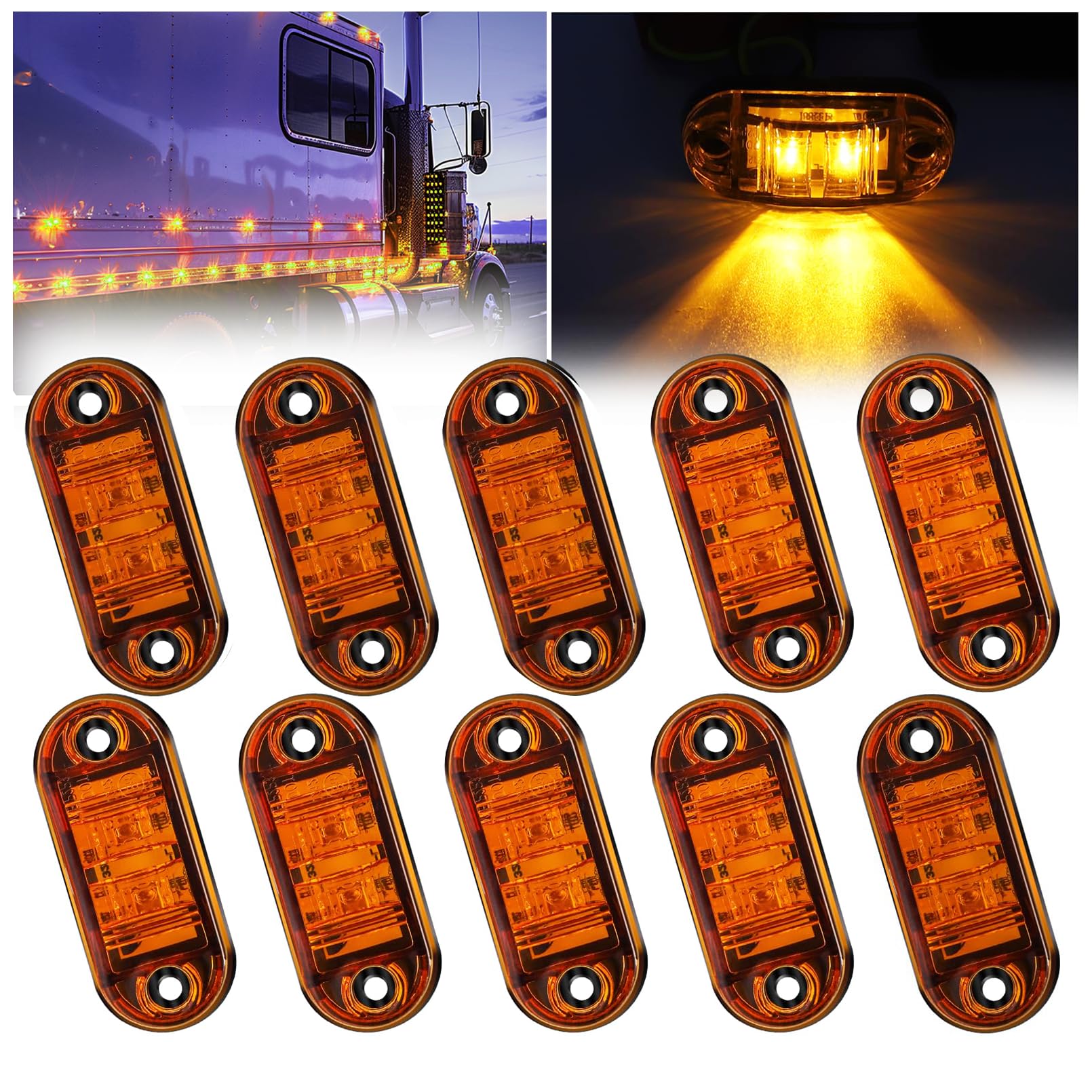 Ygmylandbb Набор светодиодных габаритных огней для боковой верхней части для света и 10 штук для грузовиков, 2-светодиодные маркеры, яркость, водонепроницаемость, грузовики, автобусы, грузовики,
Ygmylandbb Набор светодиодных габаритных огней для боковой верхней части для света и 10 штук для грузовиков, 2-светодиодные маркеры, яркость, водонепроницаемость, грузовики, автобусы, грузовики,