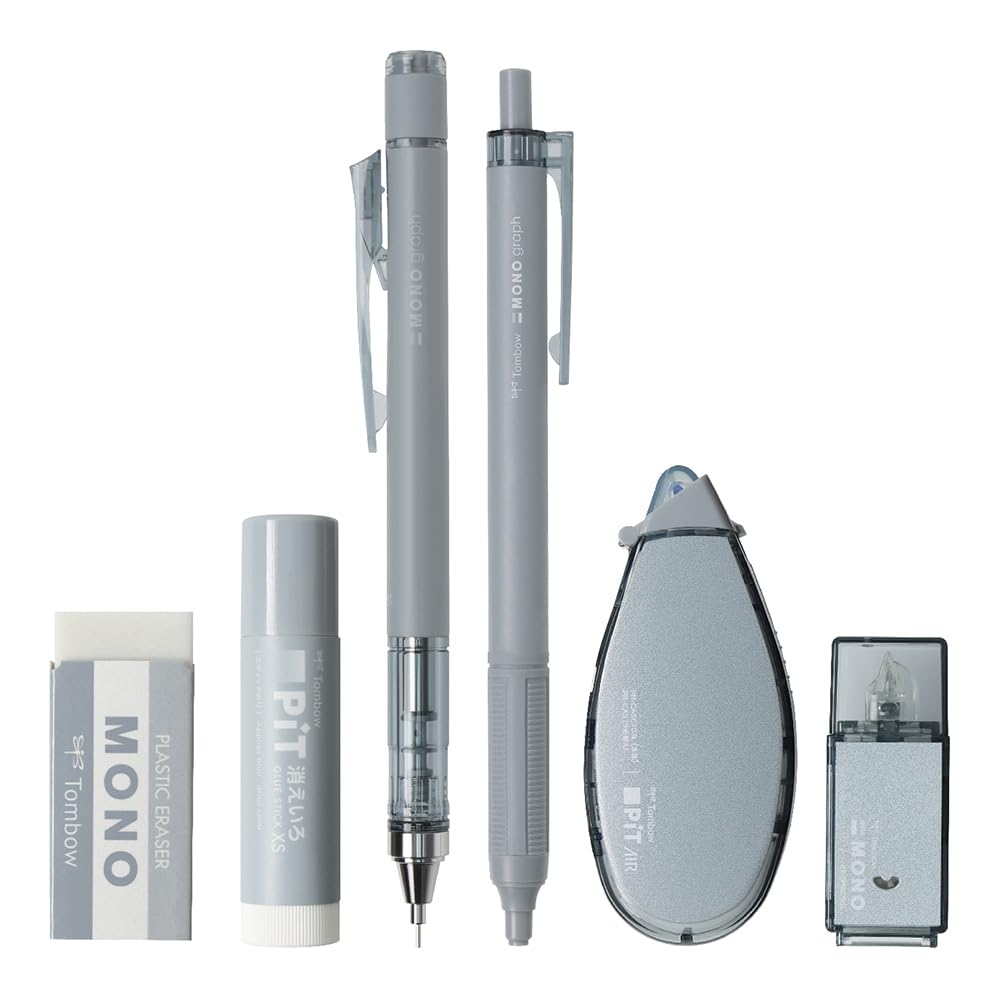 Канцелярский набор Tombow Pencil MONO PIT из 6 предметов, цвет пепельный, стальной механический карандаш, толщина 0,5 мм PCC-642CAZ
Канцелярский набор Tombow Pencil MONO PIT из 6 предметов, цвет пепельный, стальной механический карандаш, толщина 0,5 мм PCC-642CAZ