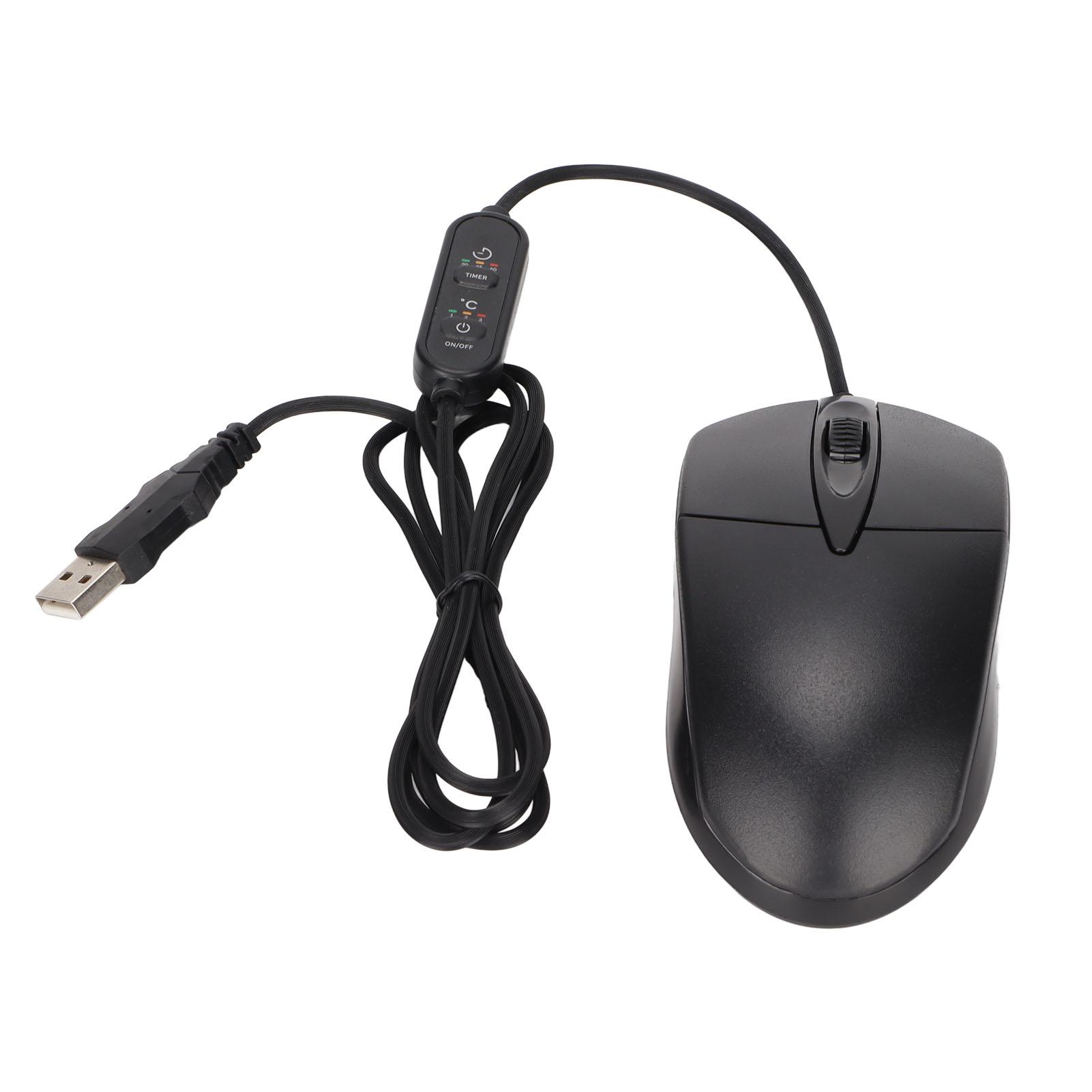 Heated Mouse 3 Levels Adjustable Black Ergonomic 1600DPI Wired Heating Mouse for Windows for OS X System Desktop Laptop
Heated Mouse 3 Levels Adjustable Black Ergonomic 1600DPI Wired Heating Mouse for Windows for OS X System Desktop Laptop
