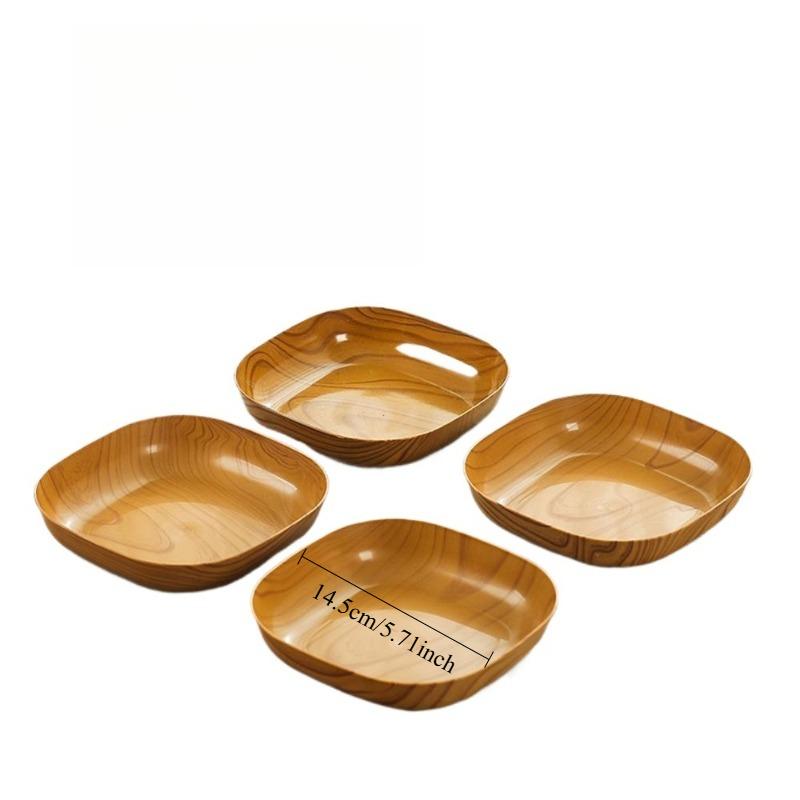 4pcs Plate Imitation Wood Grain Dining Plate Snack Fruit Tray Dining Table Melon Seed Candy Dish Small
4pcs Plate Imitation Wood Grain Dining Plate Snack Fruit Tray Dining Table Melon Seed Candy Dish Small