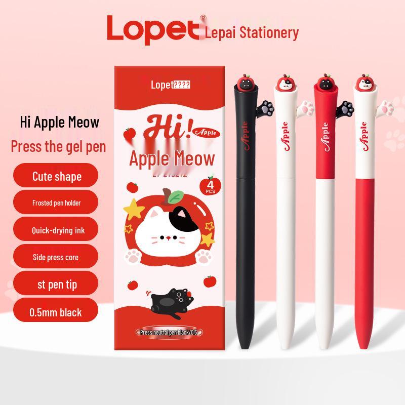 Le Pai 2152 Cute Cartoon Apple Cat Clickable Pen – Quick-Drying, Smooth, Student-Friendly ST Tip Pen for Solving Questions. 4 pens per box
Le Pai 2152 Cute Cartoon Apple Cat Clickable Pen – Quick-Drying, Smooth, Student-Friendly ST Tip Pen for Solving Questions. 4 pens per box