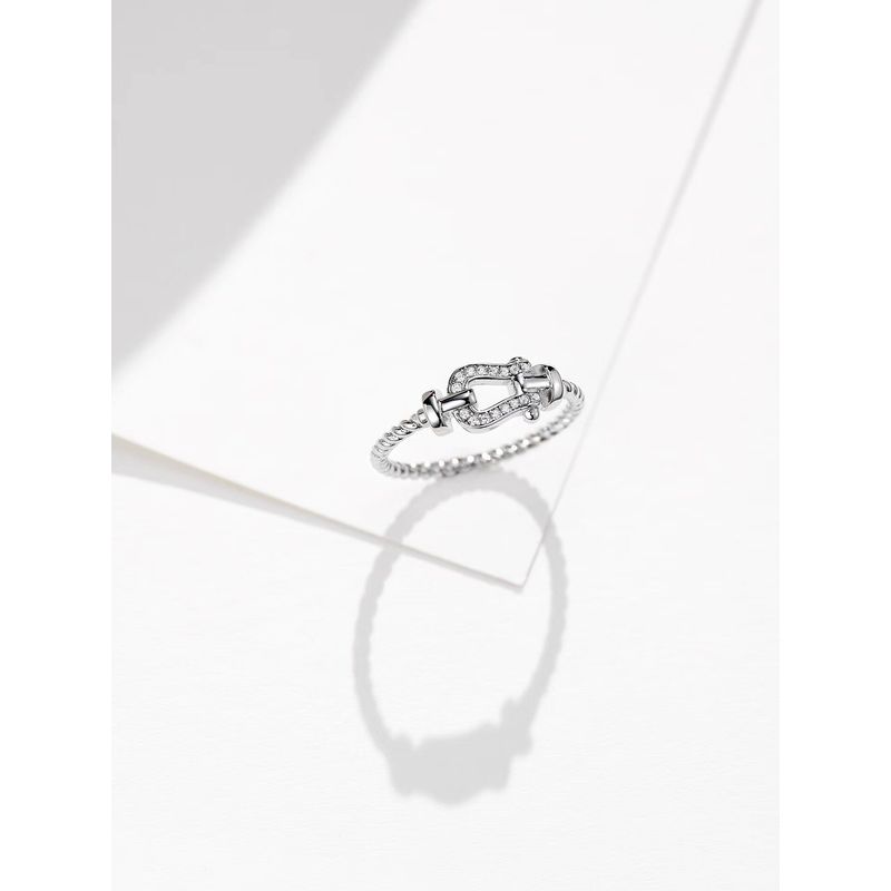 Vachette Clasp Small Size Ring Twisted Women s 925 Sterling Silver Special-Interest Design Minimalist Fashion Diamond Fashion Ring Platinum No. 6
Vachette Clasp Small Size Ring Twisted Women s 925 Sterling Silver Special-Interest Design Minimalist Fashion Diamond Fashion Ring Platinum No. 6