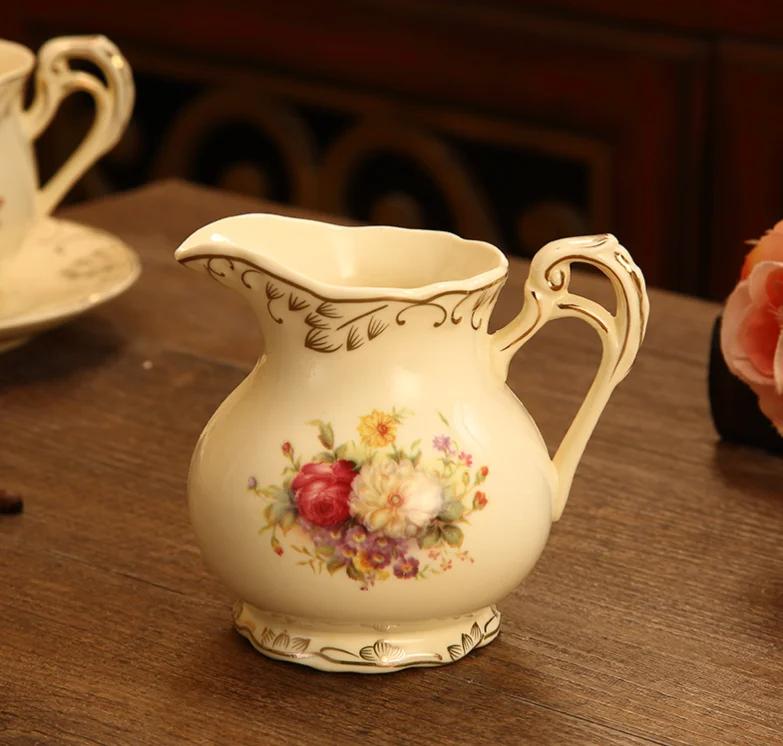 Rice Gold Rose Tea Set 800ml Bone China Teapot Coffee Cup Saucer Set Afternoon Tea Cup 225ml Drink Cup Kitchen Bar Supplies
Rice Gold Rose Tea Set 800ml Bone China Teapot Coffee Cup Saucer Set Afternoon Tea Cup 225ml Drink Cup Kitchen Bar Supplies