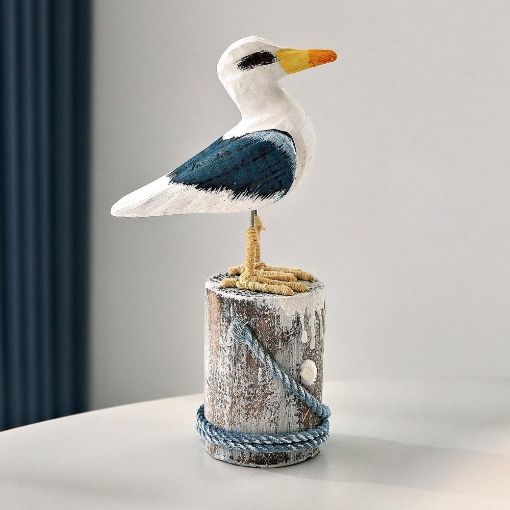 Mediterranean Style Seabird Ornament Handmade Seagull Model Wooden Seagull Craft Coastal Home білий
Mediterranean Style Seabird Ornament Handmade Seagull Model Wooden Seagull Craft Coastal Home білий