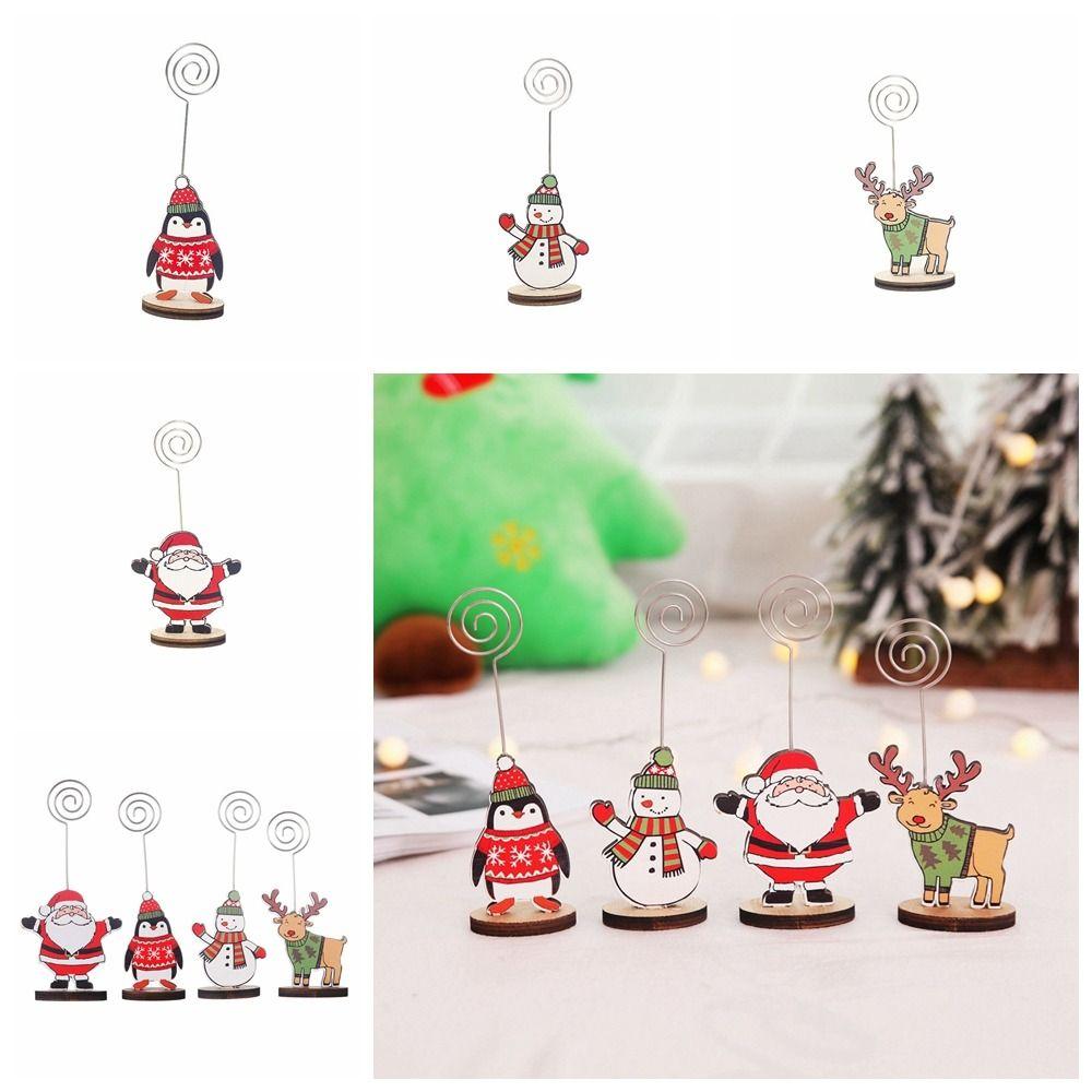 Wooden Craft Christmas Card Holder Cartoon Santa Photo Clip Wooden Christmas Stand Table
Wooden Craft Christmas Card Holder Cartoon Santa Photo Clip Wooden Christmas Stand Table