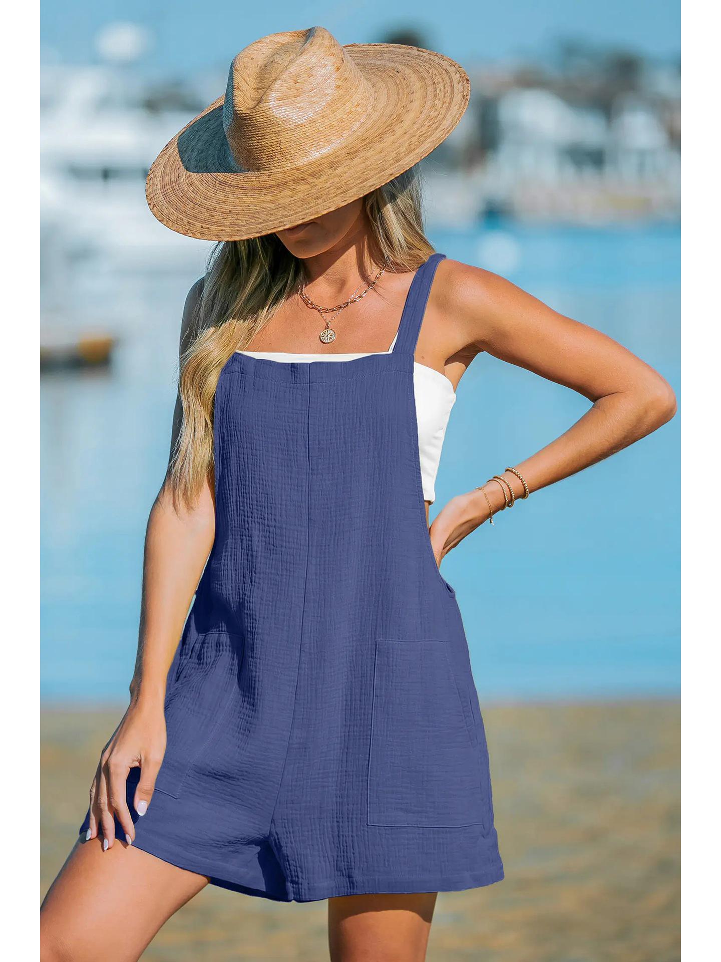 Simple Style Solid Color Women s Strappy Tank Top Jumpsuit for Holidays 2XL синій
Simple Style Solid Color Women s Strappy Tank Top Jumpsuit for Holidays 2XL синій