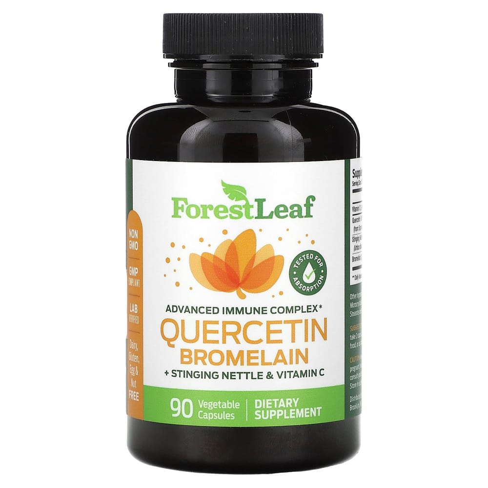 iHerb Quercetin Bromelain + Nettle & Vitamin C Veggie Capsules, 90 Counts 90 pcs - 1 ea
iHerb Quercetin Bromelain + Nettle & Vitamin C Veggie Capsules, 90 Counts 90 pcs - 1 ea