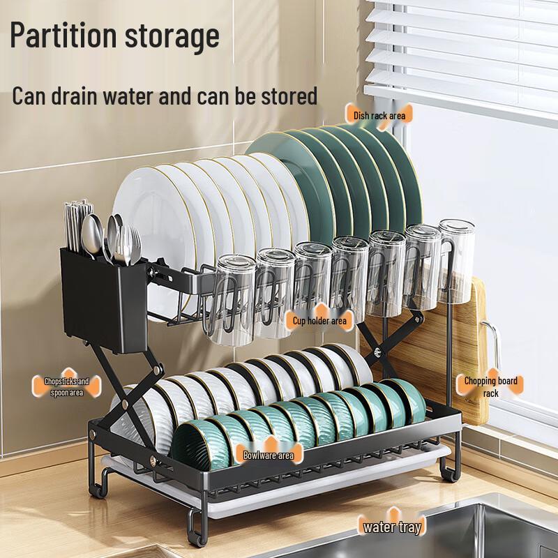 Foldable Countertop Dish Drying Rack
Foldable Countertop Dish Drying Rack