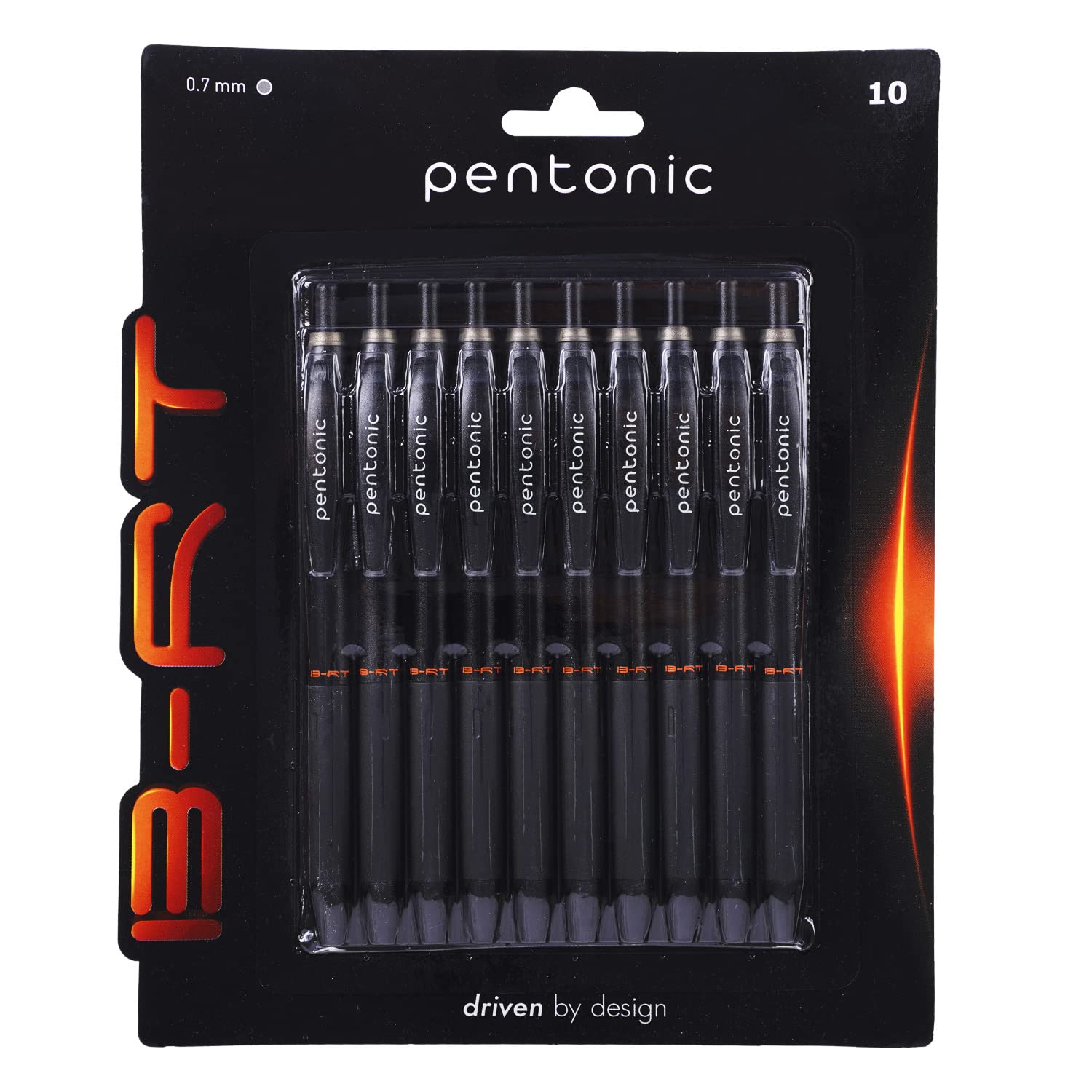 Pentonic B-RT 0.7mm Retractable Ball Pen Pack of 1 X 10pcs Black Ink for Office, Home & School Use
Pentonic B-RT 0.7mm Retractable Ball Pen Pack of 1 X 10pcs Black Ink for Office, Home & School Use