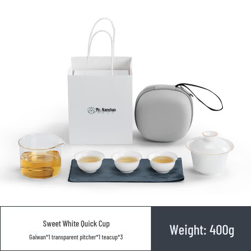 Mr. Nanshan Sweet White Portable Ceramic Tea Set
Mr. Nanshan Sweet White Portable Ceramic Tea Set