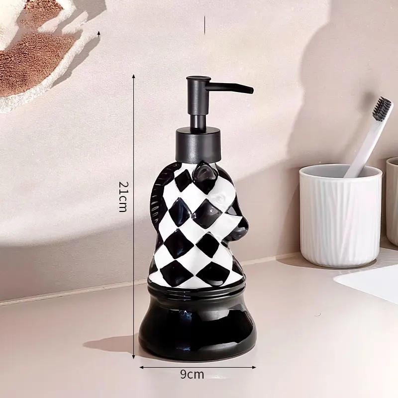soap dispenser Chessboard ceramic hand sanitizer bottle bathroom shampoo and shower gel bottle press bottle bathroom accessories
soap dispenser Chessboard ceramic hand sanitizer bottle bathroom shampoo and shower gel bottle press bottle bathroom accessories