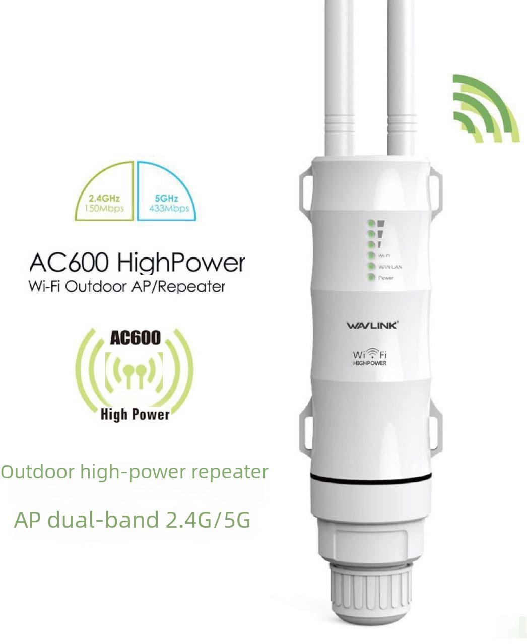 AC600 Dual Band Outdoor WiFi Repeater & AP 2.4G/5G ac300
AC600 Dual Band Outdoor WiFi Repeater & AP 2.4G/5G ac300