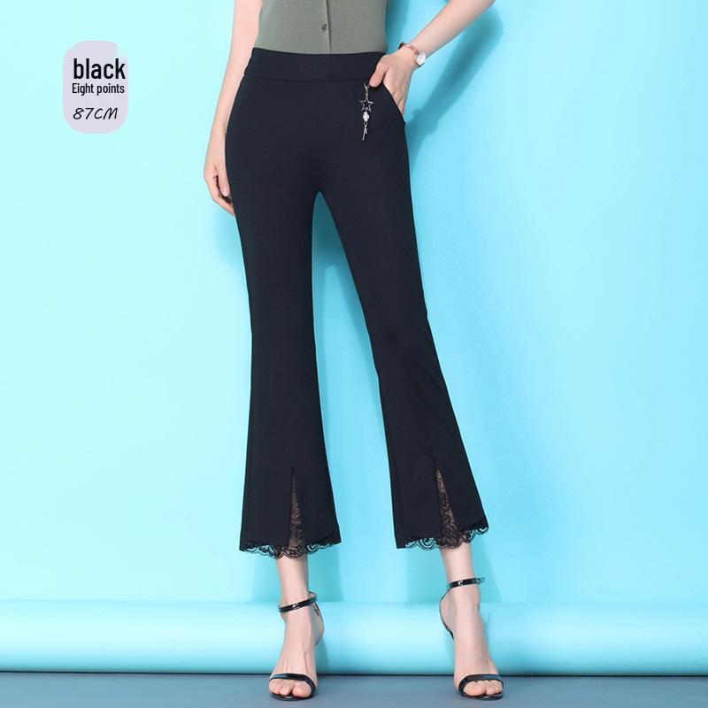 Брюки клеш с кружевной отделкой и разрезом с высокой посадкой в корейском стиле для женщин - Лето 2025 29
Брюки клеш с кружевной отделкой и разрезом с высокой посадкой в корейском стиле для женщин - Лето 2025 29