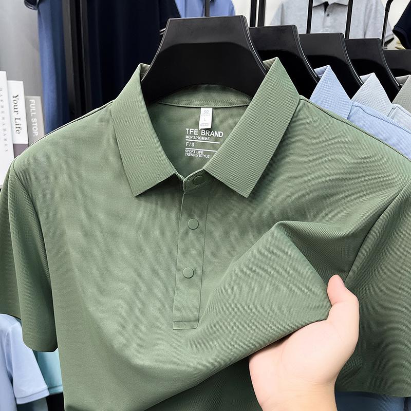 Jin An Men s Ice Silk Breathable Polo Shirt - Summer Seamless Short-Sleeve T-Shirt for Middle-Aged and Young Men. L
Jin An Men s Ice Silk Breathable Polo Shirt - Summer Seamless Short-Sleeve T-Shirt for Middle-Aged and Young Men. L