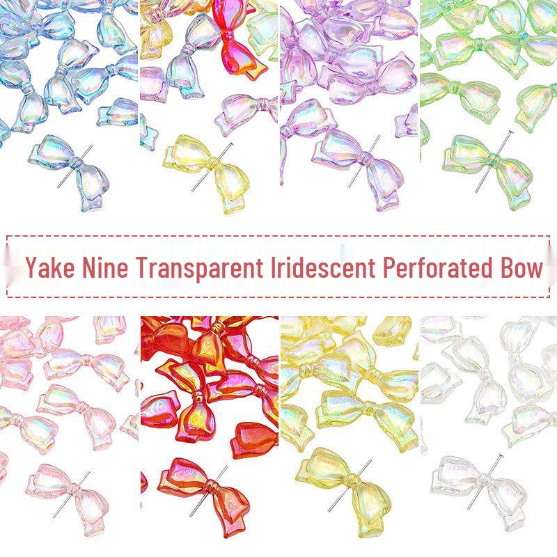 Iridescent Transparent Acrylic Bow Beads for DIY Jewelry: Bracelet, Necklace, Ring 13x29mm, Thickness 5mm, Hole 1mm
Iridescent Transparent Acrylic Bow Beads for DIY Jewelry: Bracelet, Necklace, Ring 13x29mm, Thickness 5mm, Hole 1mm