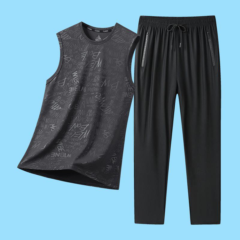 2026 Men s Ice Silk Casual Sports Set: Round Neck Short Sleeve Top & Long Pants L
2026 Men s Ice Silk Casual Sports Set: Round Neck Short Sleeve Top & Long Pants L