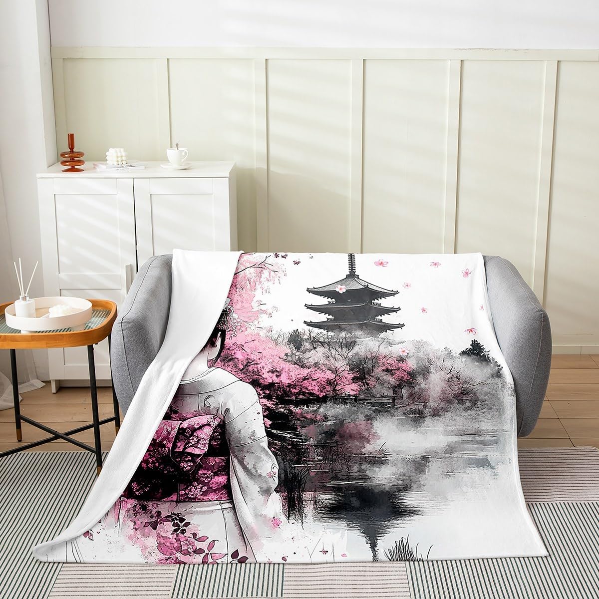 Feelyou Koi Fish Fleece Throw Blanket x Japanese Wave Cherry Blossoms Ocean Plaid Flannel Plush Fuzzy for Bed Couch Chair Living 100x150cm
Feelyou Koi Fish Fleece Throw Blanket x Japanese Wave Cherry Blossoms Ocean Plaid Flannel Plush Fuzzy for Bed Couch Chair Living 100x150cm