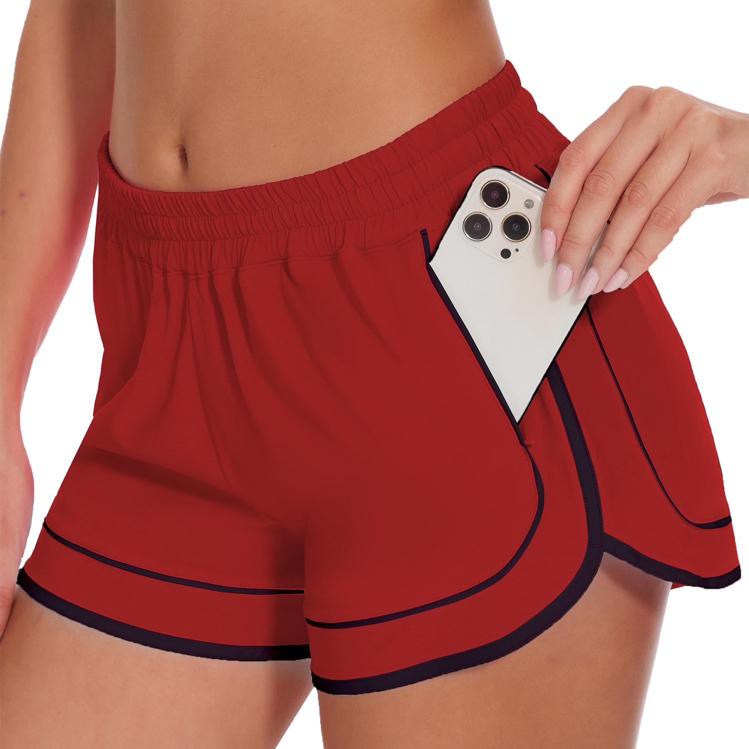 Женские шорты для бега с высокой талией - Быстросохнущие, на подкладке, с карманом на молнии XS красный
Женские шорты для бега с высокой талией - Быстросохнущие, на подкладке, с карманом на молнии XS красный