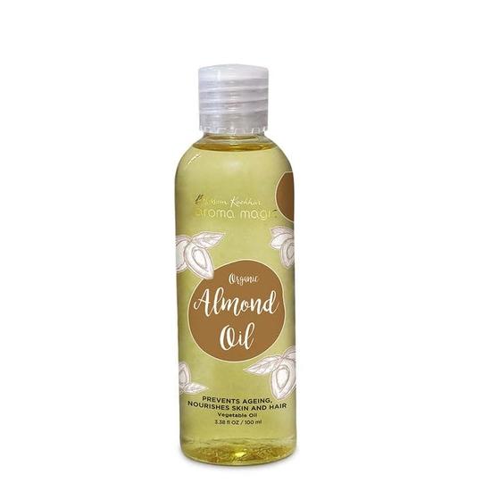 Aroma Magic Organic Almond oil for Body, Skin & Hair with Prunus dulcis oil that Prevents aging, nourishes hair – 100ml
Aroma Magic Organic Almond oil for Body, Skin & Hair with Prunus dulcis oil that Prevents aging, nourishes hair – 100ml